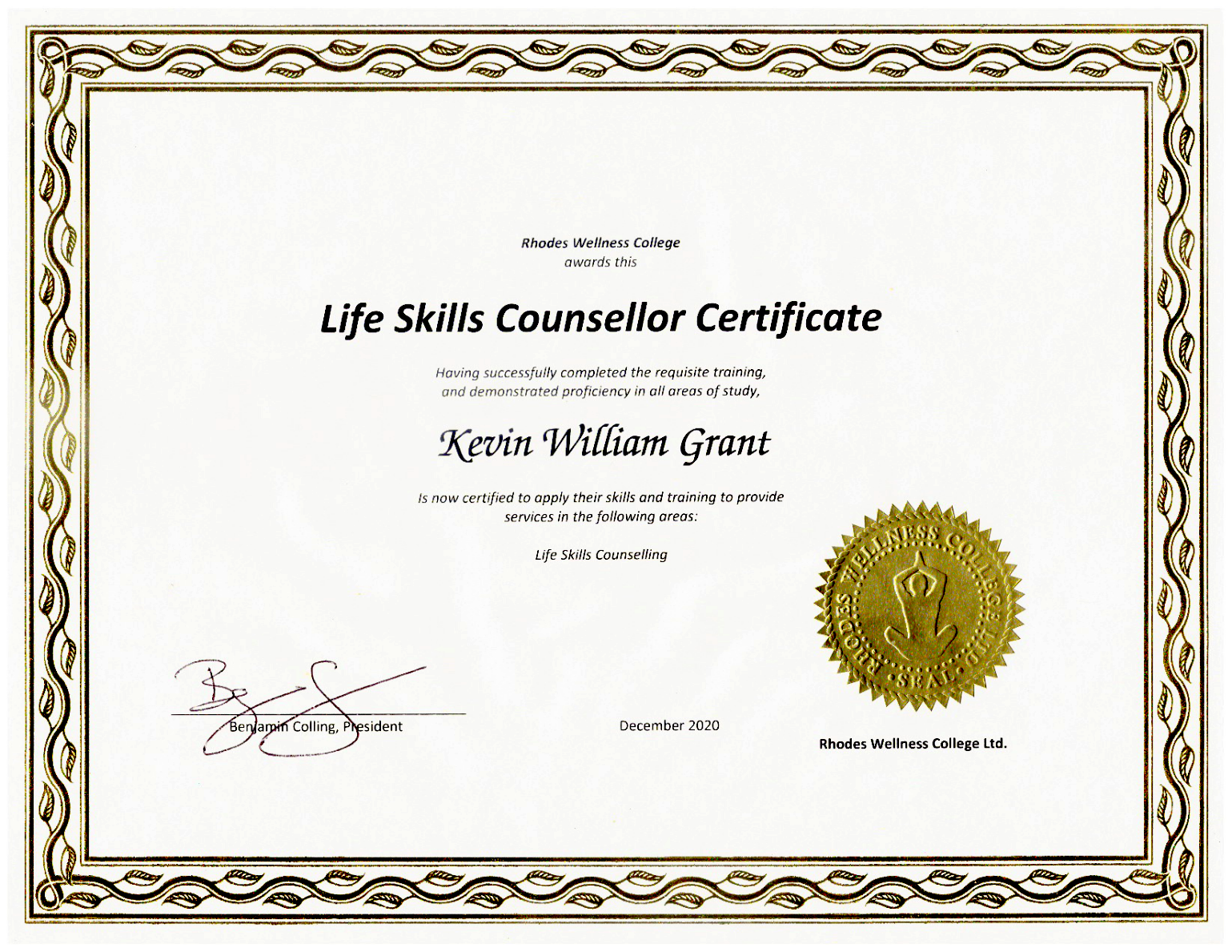 Rhodes Wellness College, Vancouver - Life Skills Counsellor Certificate